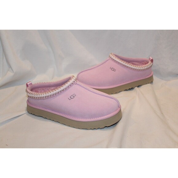 UGG Shoes - UGG TAZZ PLATFORM SUEDE SHEARLING LINED SLIPPER PYD PINK YOUTH 5 WOMEN 6.5-7 NEW